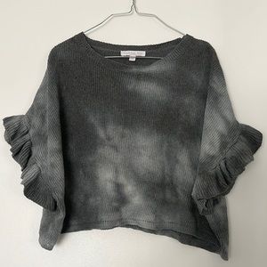 Don’t ask why grey gray tie dye cropped sweater cute winter American eagle AE